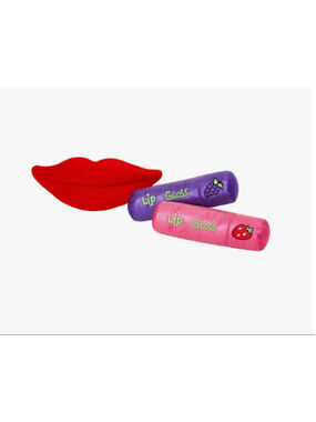 NWT Frisco 3-Pack Retro Plush Lip Gloss Squeaky Dog Toys for Small Dogs